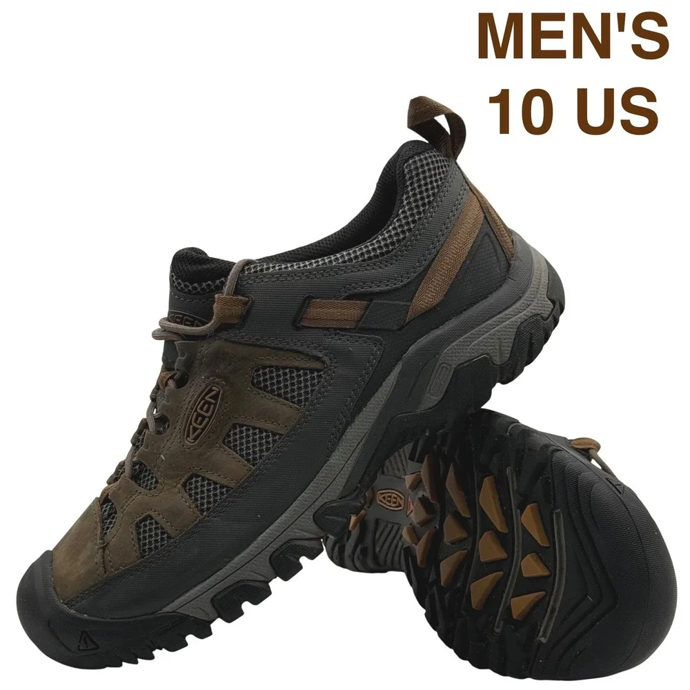 KEEN Targhee II Low Hiking Shoes Men's Size 10 Brown Waterproof Trail Outdoors